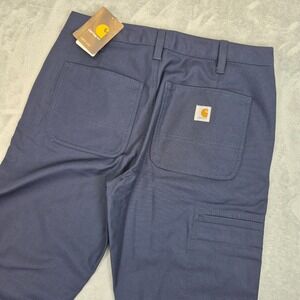 Carhartt Women 8 (30) Navy Blue Flex Professional Loose Work Pants 103104 New
